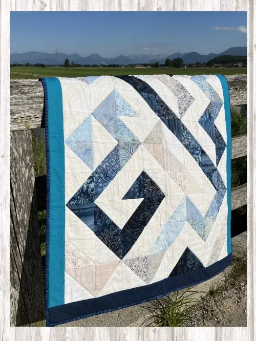 Patchwork Decke Half Square Triangel